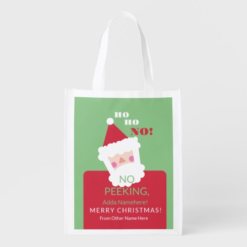Funny Personalized Santa Gift Bag