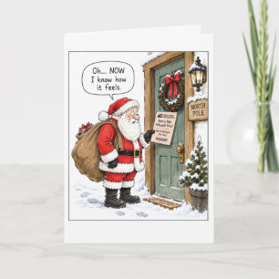 Funny Personalized Santa Missed Delivery Christmas Holiday Card
