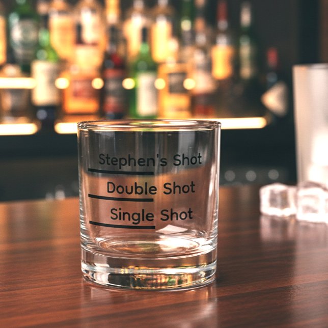 Funny Personalized Shot Pour  Whiskey Glass (Creator Uploaded)