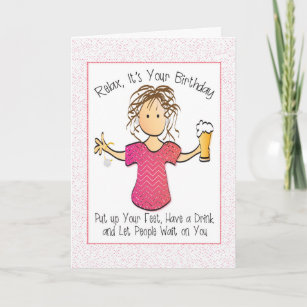 Funny Personalized Snarky Birthday Card for Her