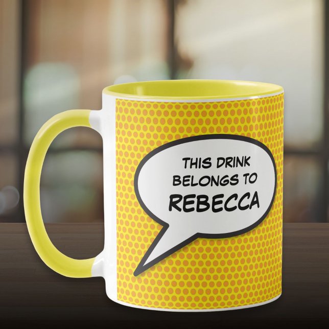 Funny Personalized Speech Bubble Mug (Funny Personalized Speech Bubble Mug)