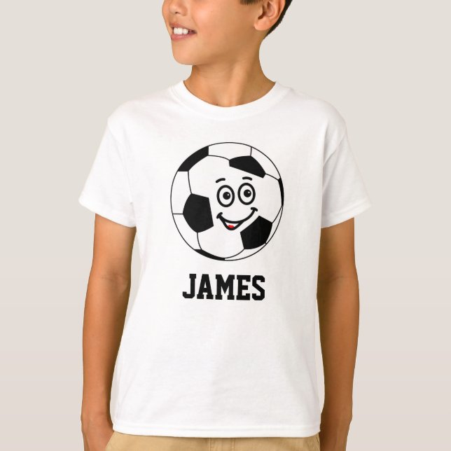 Funny Personalized Sport Soccer ball White T-Shirt (Front)