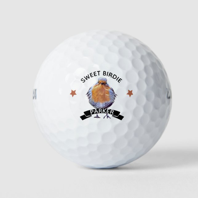Funny Personalized Sweet Birdie Golf Balls (Front)