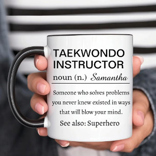 Funny Personalized Taekwondo Instructor Definition Mug