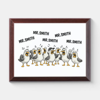 Funny Personalized Teacher Name Silly Goose Gift Award Plaque