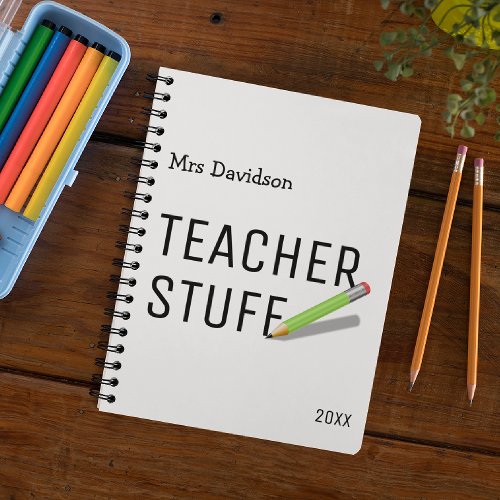 Funny Personalized Teacher Stuff Planner