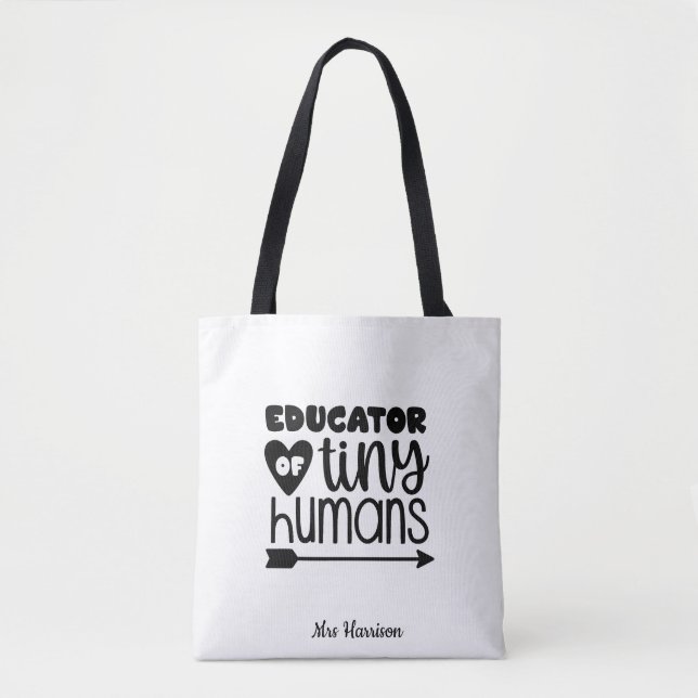Funny personalized Teacher's gift Tote Bag (Front)