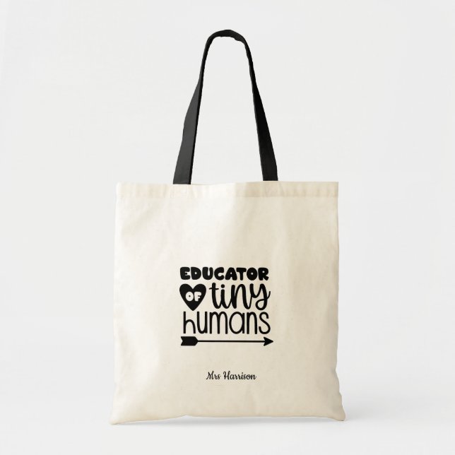 Funny personalized Teacher's gift Tote Bag (Front)