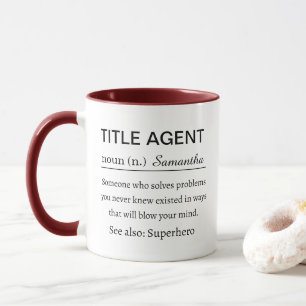 Funny Personalized Title Agent Definition Mug