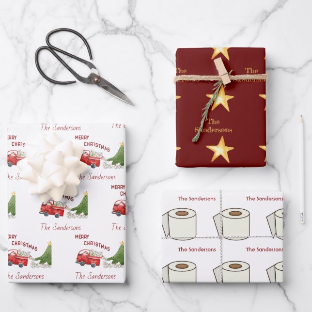 Funny Personalized  Toilet Paper wrapping paper (Front)