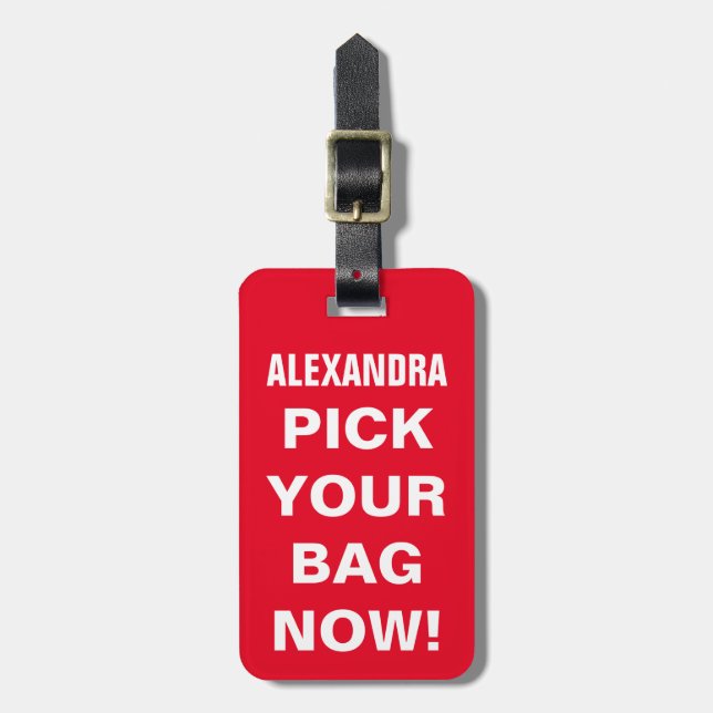Funny Personalized Travel Luggage Tag (Front Vertical)