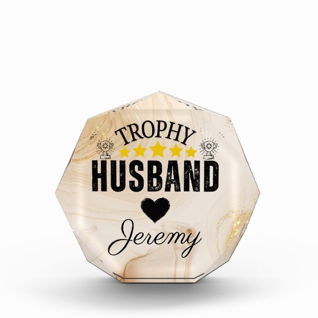 Funny Personalized Trophy Husband Acrylic Award (Front)