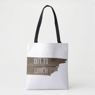 Funny Personalized Vacation Out to Lunch Tote Bag
