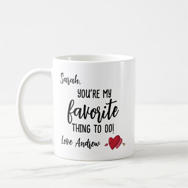 Funny Personalized Valentine's Gift Coffee Mug (Left)