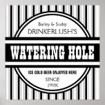 Funny Personalized Watering Hole Home Bar Sign at Zazzle