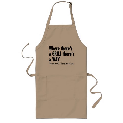 Funny Personalized with Name Grill Out Apron