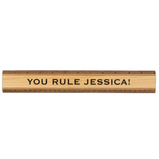 Funny personalized You rule wooden ruler