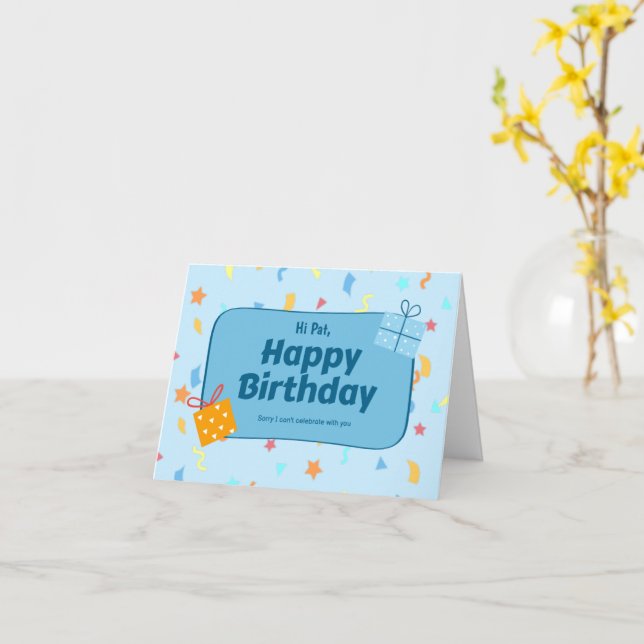 Funny Personalized 'Your Mom' Birthday Card (Yellow Flower)