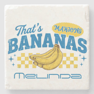 Funny Pesonalized That's Mahjong Bananas Retro  Stone Coaster