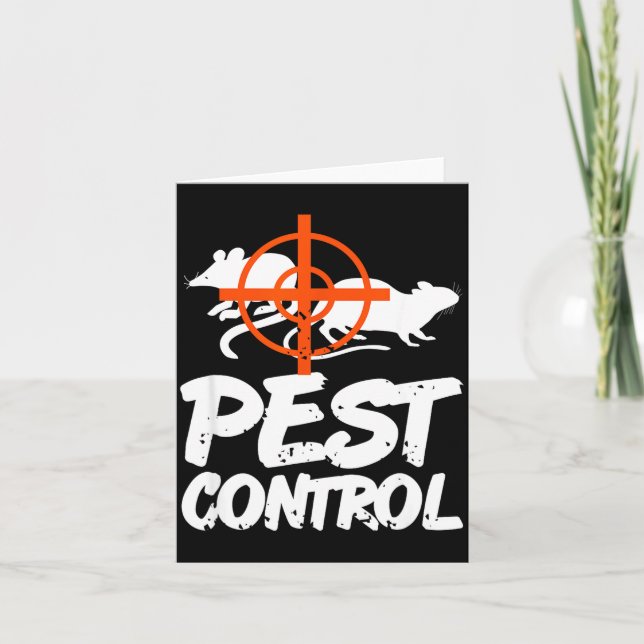 Funny Pest Control Humor For Rat Hunters &amp; Tra Card (Front)