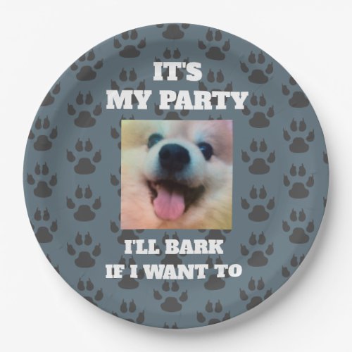  Funny Pet Birthday Party Custom Dog Photo Paper Plates