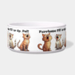 Funny Pet Bowl - Purrlease Fill 'er Up, Pal!<br><div class="desc">Keep your feline friends happy and satisfied with this adorable pet bowl featuring three hungry cartoon cats eagerly opening their mouths for their meal! The playful design adds charm to mealtime, making it a delightful experience for your pets. Dishwasher-safe and durable, this bowl ensures convenience and functionality for both you...</div>