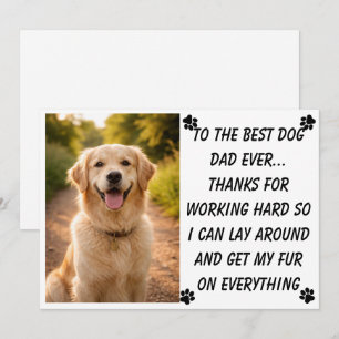 Funny Pet Dad Father’s Day   Humorous Dog & Cat  Holiday Card