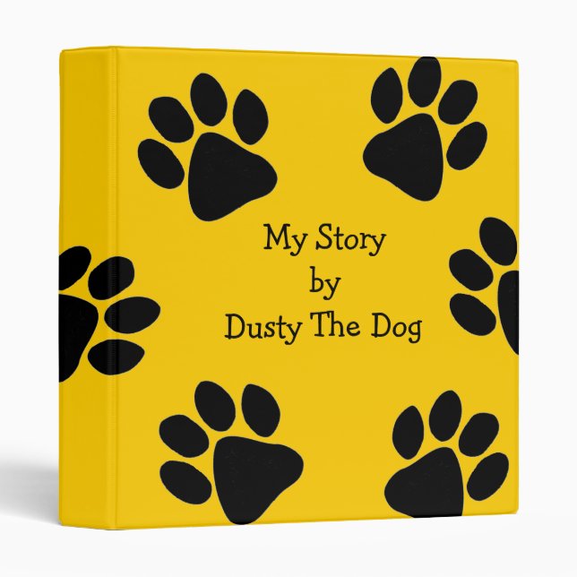 Funny Pet Dog Customizable Photo Scrapbook Binder (Front/Spine)