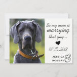 Funny Pet Dog Save The Date Card at Zazzle