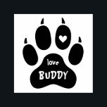 Funny Pet Dog's Name Paw Print Heart & Signature Self-inking Stamp<br><div class="desc">Let your dog sign off on their own correspondence with this cute paw print with heart rubber stamp.</div>