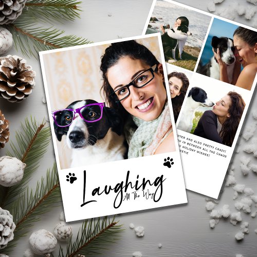 Funny Pet Five Photo Holiday Card