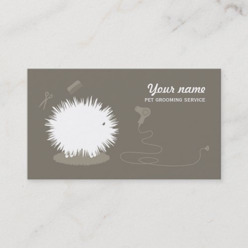 Funny pet grooming Business Card
