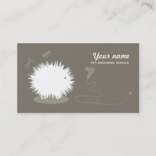 Customizable Funny pet grooming Business Card