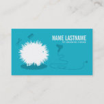Funny Pet Grooming Business Card Blue at Zazzle