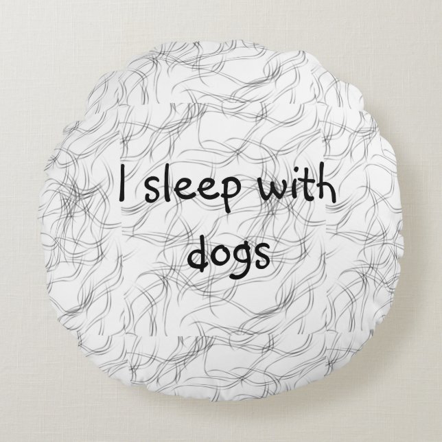 Funny Pet hair Round Pillow (Front)
