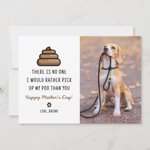 Funny Pet Happy Fur Mothers Day Card | Zazzle