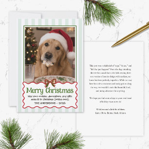 Funny Pet Humor Cute Naughty Dog Christmas Card