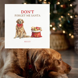 Funny Pet Image Santa Bag Christmas Cocktail  Napkins
