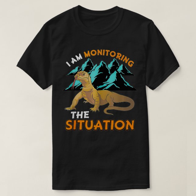Funny Pet Monitor Lizard Graphic Humor Graphic Rep T-Shirt (Design Front)