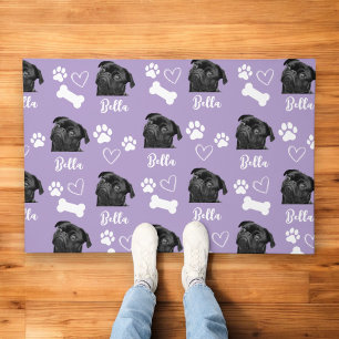 Funny Pet Photo Dog Lover Purple Instagram Doormat