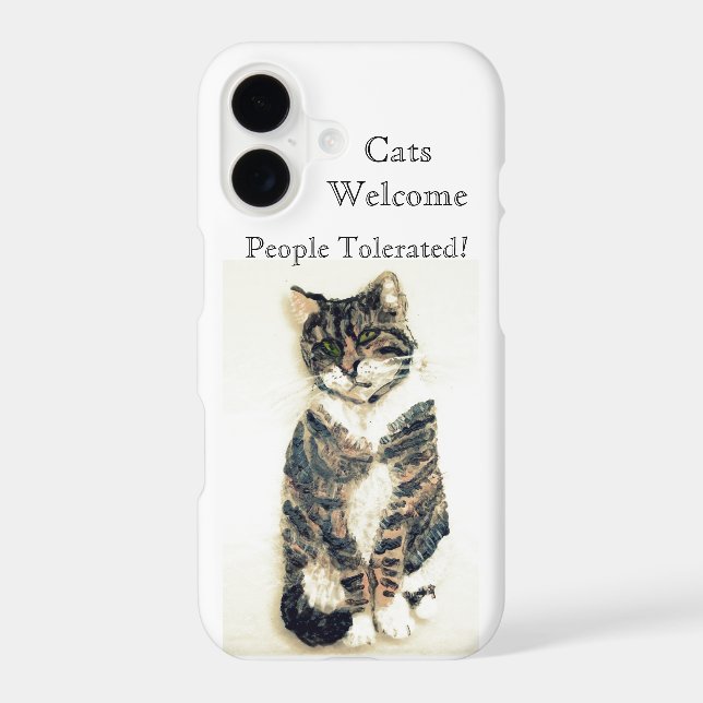 Funny Pet Quote Tabby Cat Case-Mate iPhone Case (Back)