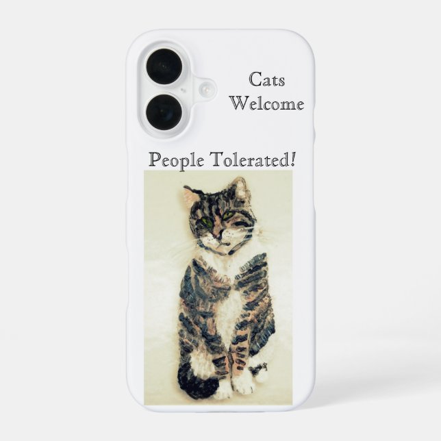 Funny Pet Quote Tabby Cat Iphone Case (Back)