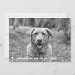 Funny Pet Save The Date Engagement Announcement