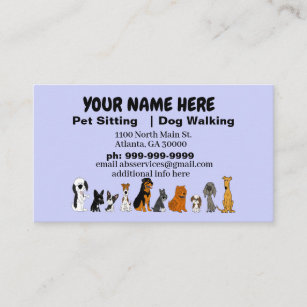 Funny Pet Sitter Business Cards