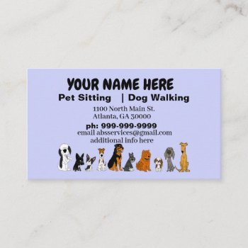 Funny Pet Sitter Business Cards by Petspower at Zazzle