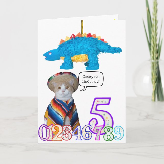 Funny Pet Spanish Birthday Card (Front)