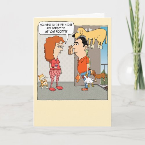 Funny Pet Store Disaster Birthday Card