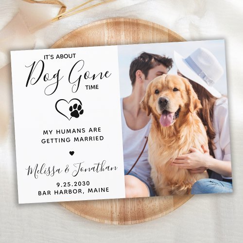 Funny Pet Wedding Custom Photo Dog  Save The Date