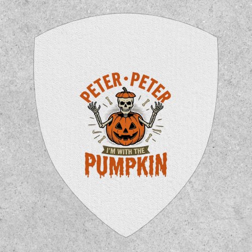 Funny Peter Peter Pumpkin Halloween Skeleton Shirt Patch