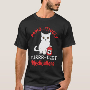 Funny Pharmacist Cat Lady Pharmacy Technician Kitt T-Shirt